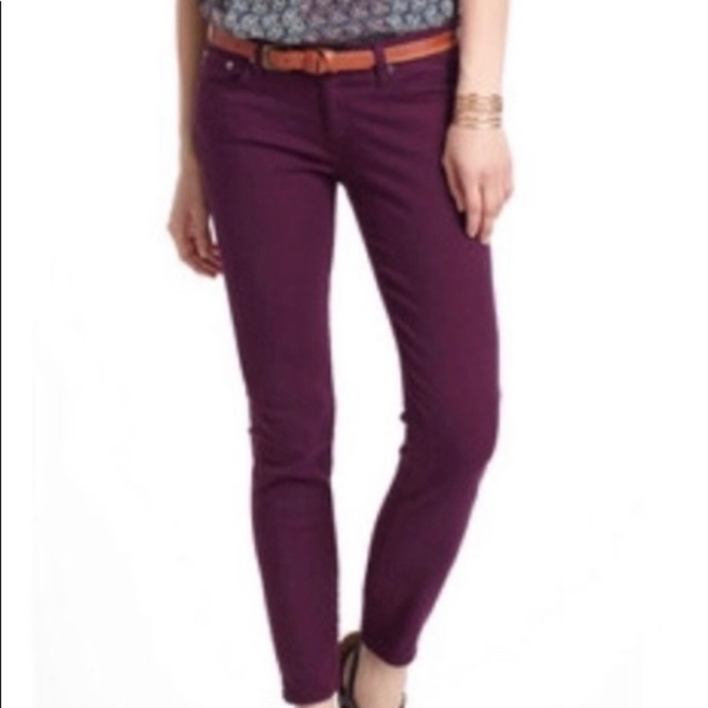 AG the Stevie Ankle Slim Straight Leg 28 R Purple